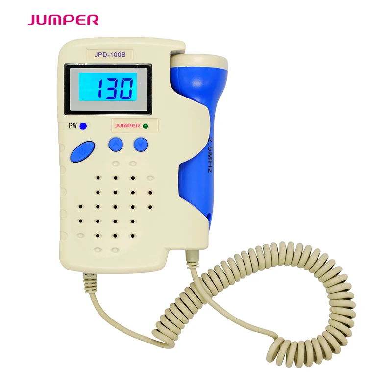 

Jumper Handheld Pocket Digital Fetal Doppler JPD-100B 2.5MHz Home Use Baby Heart Rate Detector Monitor with Rechargeable battery