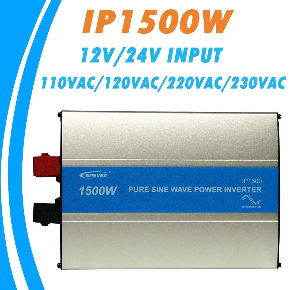 EPever 1500 Вт Чистая синусоида Инвертор 12 V/24 V Вход 110VAC 120VAC 220VAC 230VAC Выход-регулируемым приводом 50Гц 60Гц, и он имеет высокую эффективность конвертер IPower