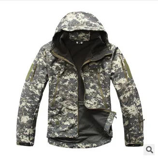 Военная, дождевая, для кемпинга, рыбалки, тактическая одежда для мужчин, унисекс, для улицы, водонепроницаемая, флисовая куртка, для охоты, ветровка, лыжное пальто - Цвет: as photo