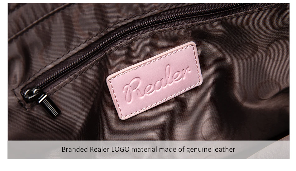 REALER женская сумка из водонепроницаемого микроволокна сумка из синтетической кожи Женская Большая вместительная сумка через плечо сумки для покупок