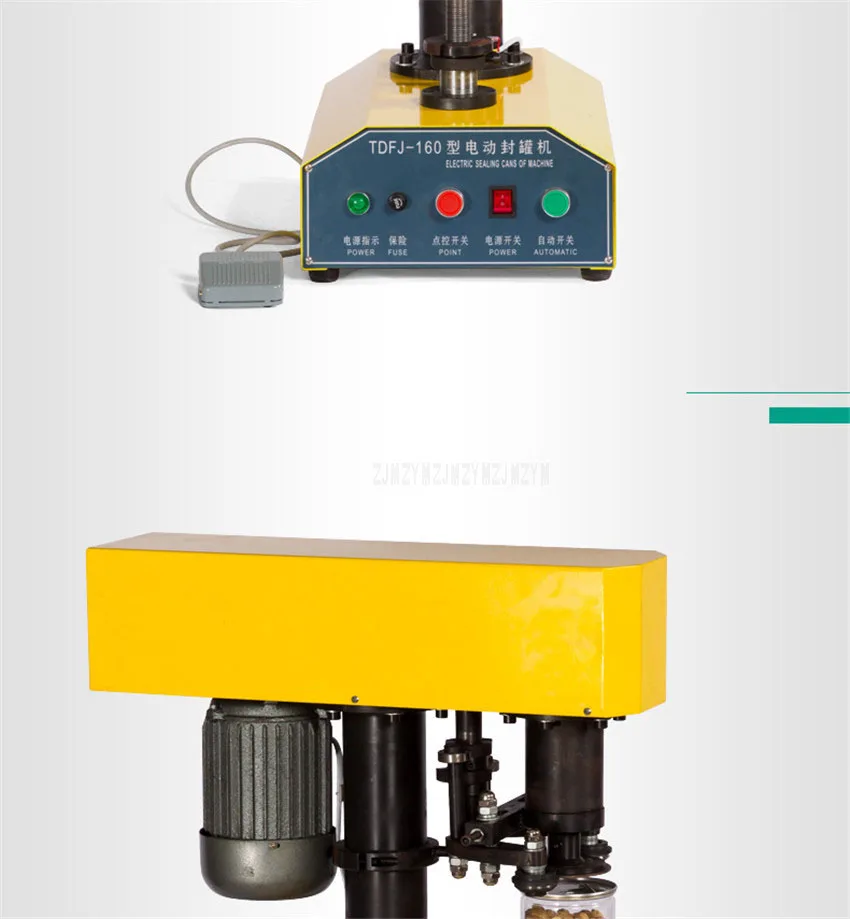 TDFJ-160 автоматический электрический упаковщик оловянный упаковщик 8,5 см/10 см размер рта может упаковочная машина Высота 4-20 см 25 шт/мин 220 В/110 В