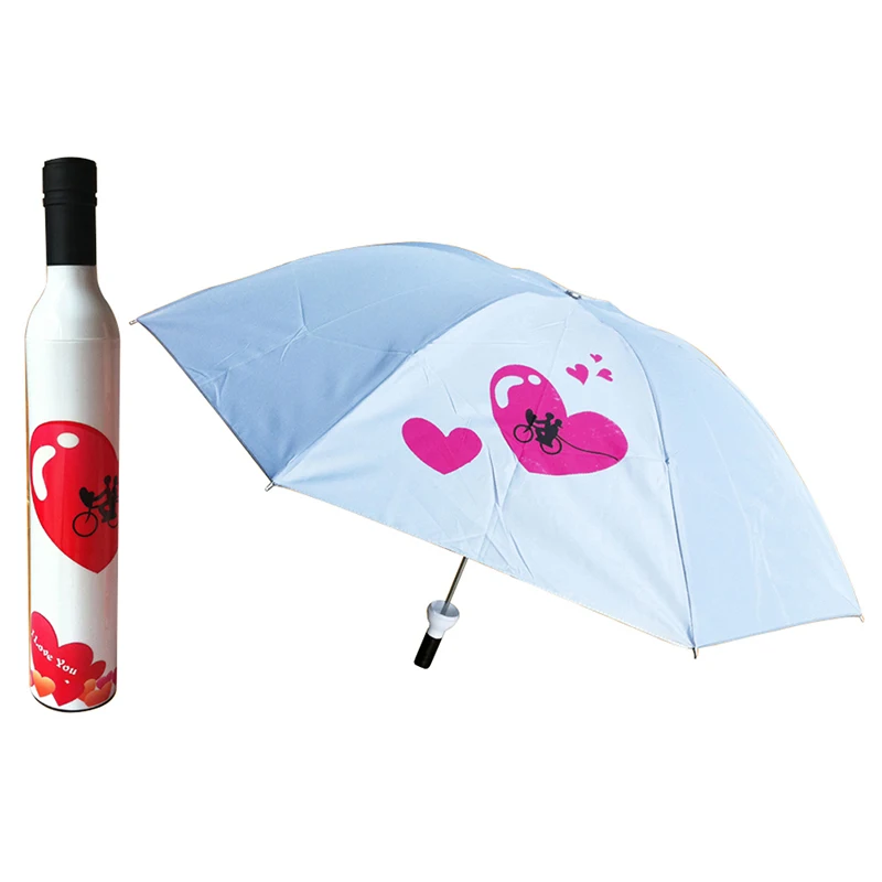 Разноцветный складной зонт для бутылки вина, ультратонкий светильник, зонт, Женский Зонт от дождя для мужчин, креативный дизайн, зонтик - Цвет: Style 7