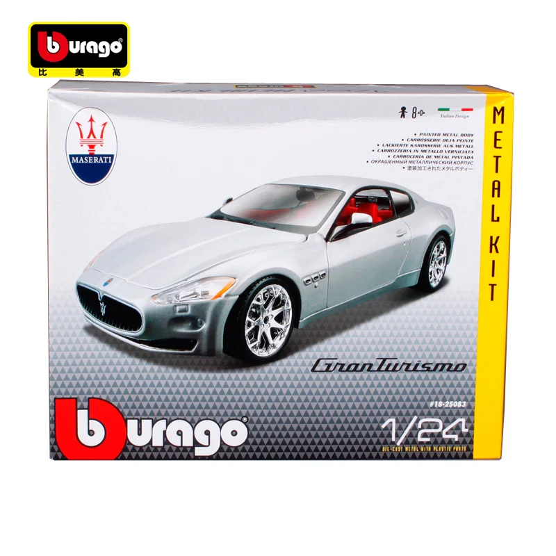 Bburago 1:24 Maserati GT Gran Turismo сборка DIY гоночный литье под давлением модель комплект наборы автомобиль игрушка Новинка в коробке 25083