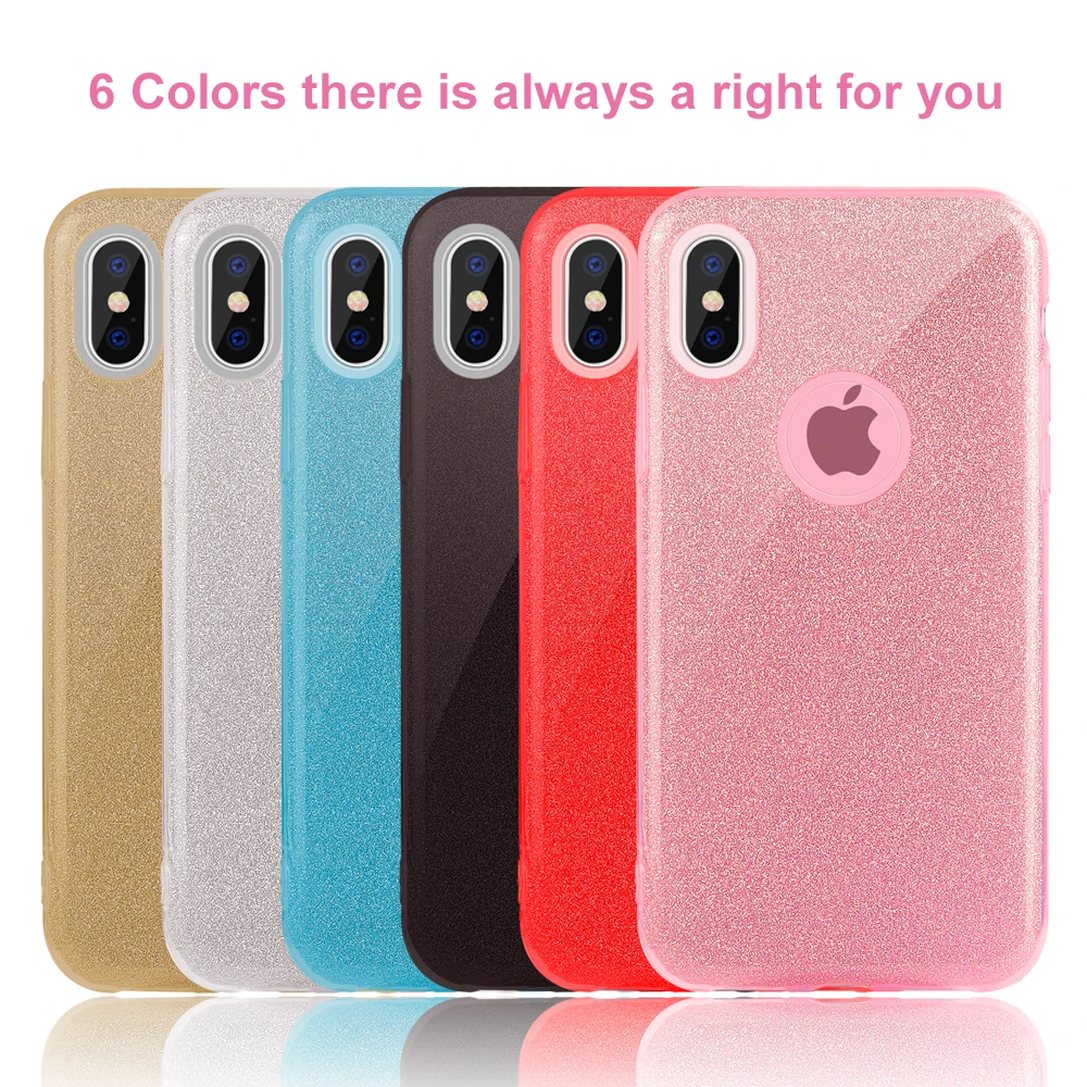 Portefeuille For iPhone XS Max Case Glitter Luxury Cute Silicone Shockproof Cover Case For iPhone XR X 8 Plus 7 6 6S 8plus 7plus Coque Accessories (2)