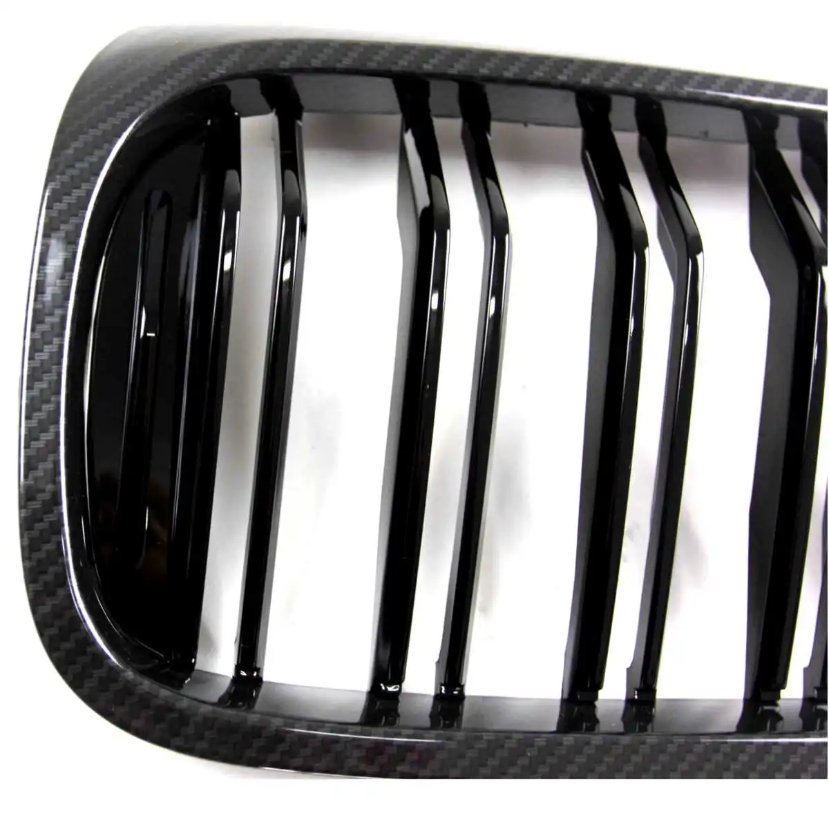 Решетка переднего бампера для BMW 5 серии G30 G31 G38 530i 540i- ABS двойная линия карбоновая черная Замена Передняя решетка для почек