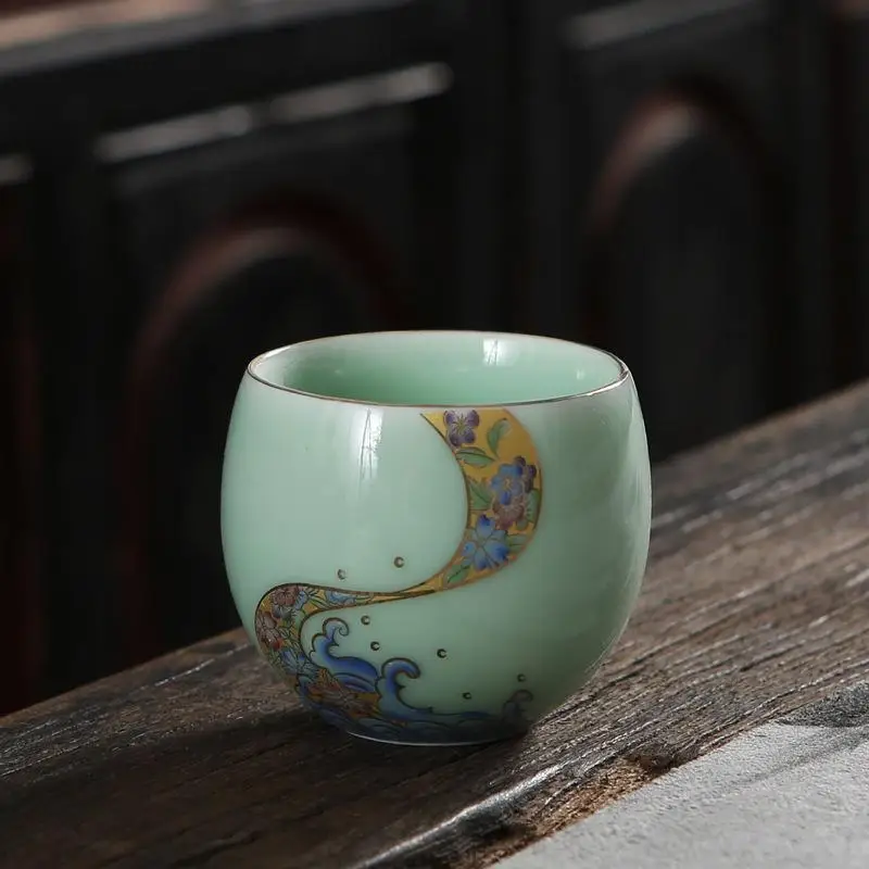 Керамический Celadon китайский чайный набор кунг-фу китайский кунг-фу чайные чашки мастер чашка фарфоровая чайная чаша чайная посуда кофейная чашка чайные аксессуары - Цвет: 6