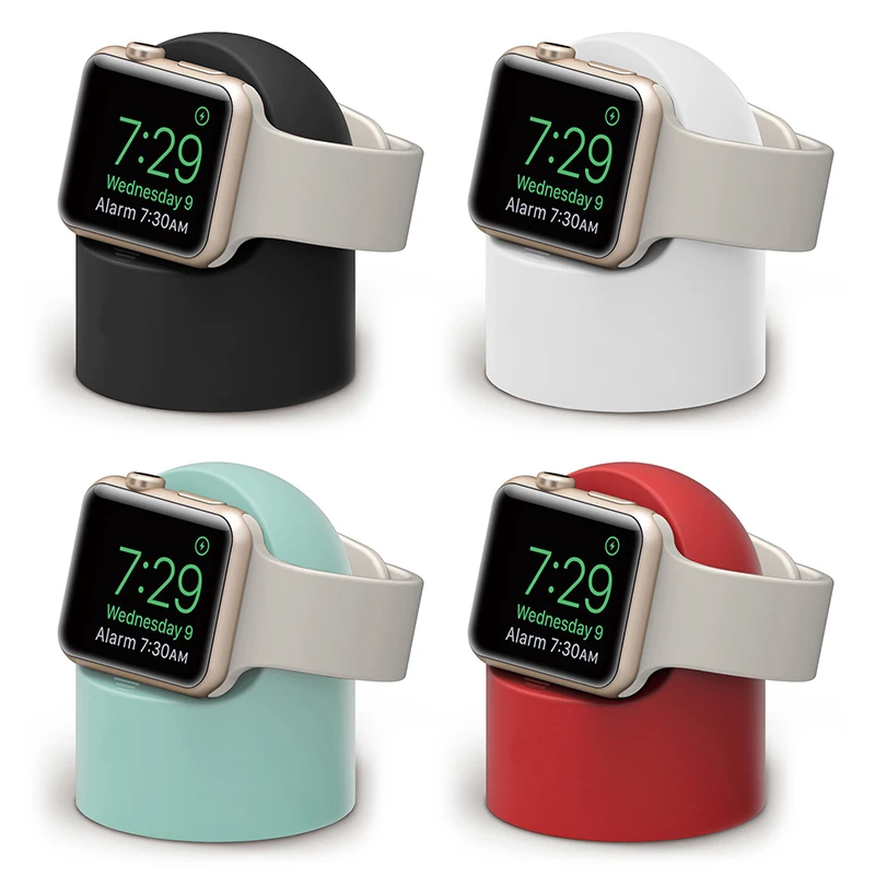 Док станция зарядная с силиконовом держателем для кабеля Apple Watch серии 1/2/3/4 42 мм/38