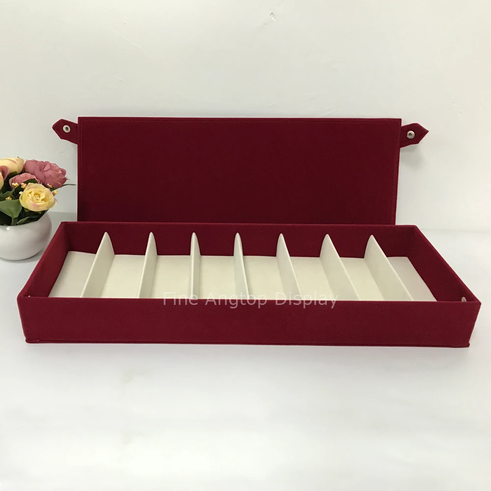 

8 Grid Sunglass Jewelry Display Box Case Storage Organizer Red