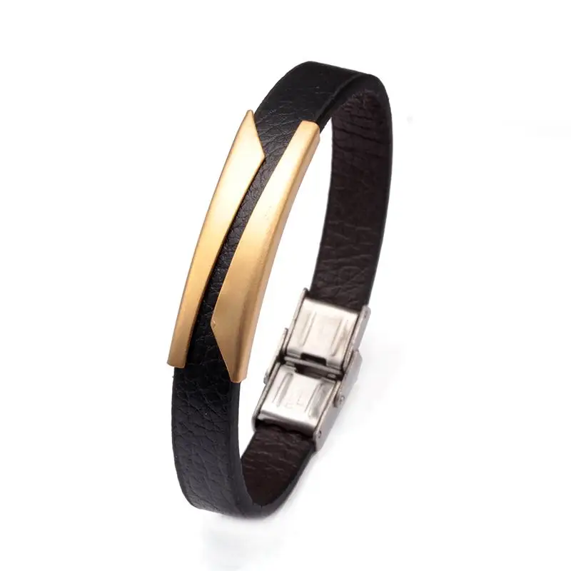 Простые Модные оригинальные мужские кожаные браслеты женские ювелирные изделия Diy браслет из нержавеющей стали модные браслеты с цепочкой