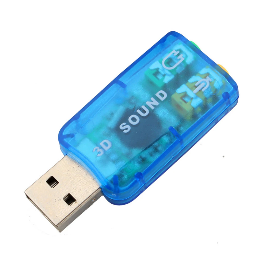 Новая модная 5 1 канальная звуковая карта с разъемом 3 мм внешняя USB адаптер