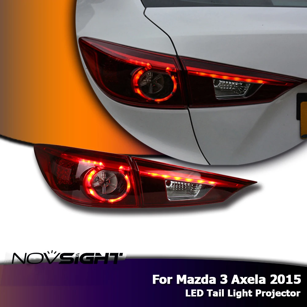 

NOVSIGHT 2Pcs Car Light High Quality H7 Car LED Headlights Projector DRL Fog Lamp Light Turn Signal For Mazda 3 Axela 2015
