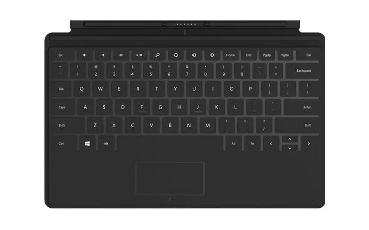 Подлинная новая сенсорная клавиатура для microsoft Surface 2 Pro 1 2 и RT 1514 1536 - Цвет: Черный