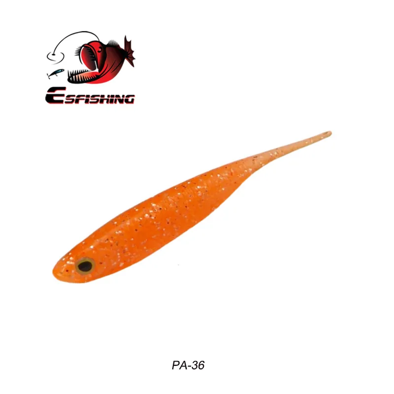 ESFISHING приманки для рыбалки I Glossy Shad 10 шт. 70 мм 3D глаза реалистичные мягкие приманки для ловли окуня форели щуки - Цвет: PA36