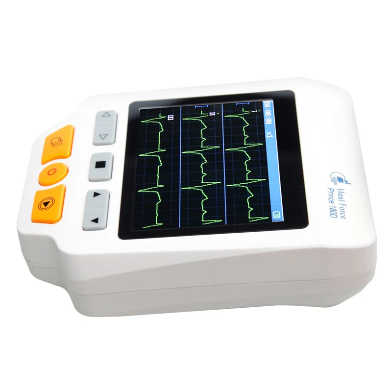 

Heal Force Easy Handheld ECG Monitoring Machine Mini Portable Electrocardiogram LCD Heart Monitor Health Care Prince 180D + SPO2