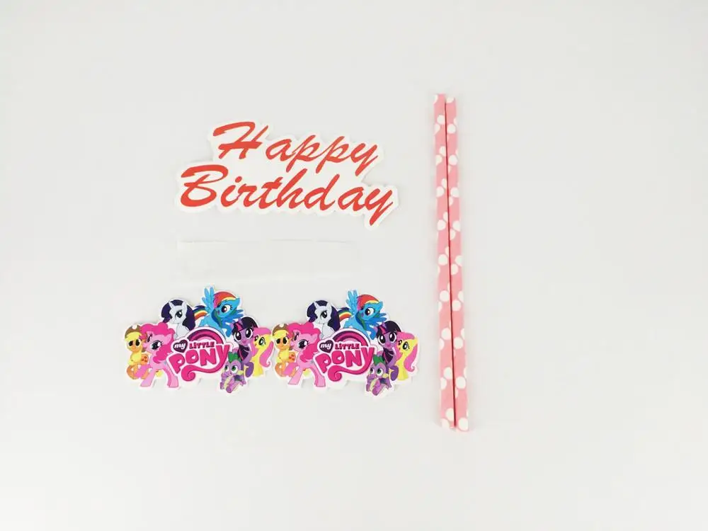 1 шт. Человек-паук пирожное для дня рождения торт Топпер тема торт флаг для детей день рождения выпечки украшения поставки - Цвет: Little Horse
