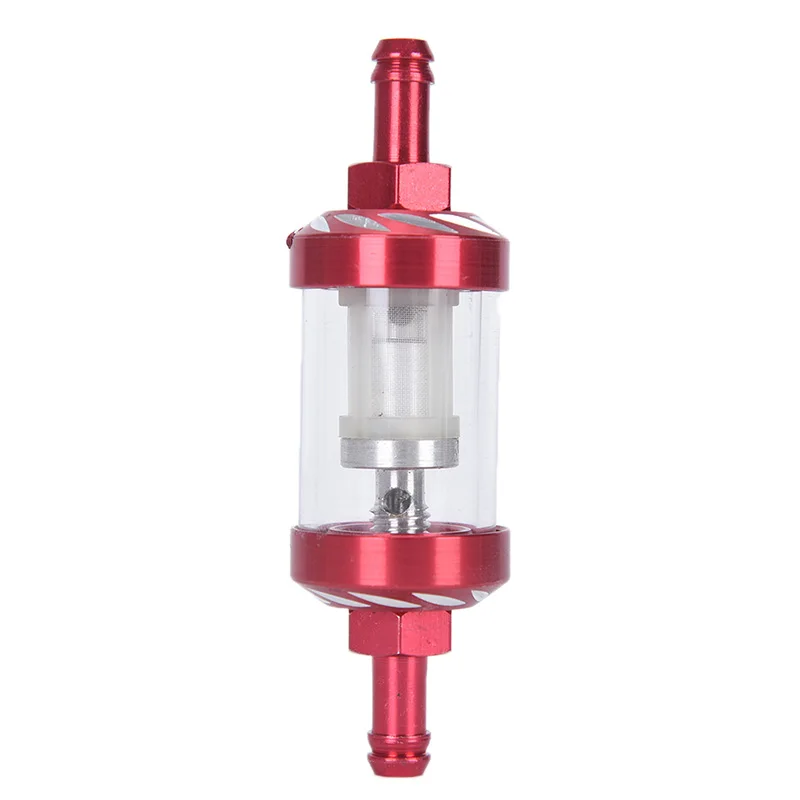 Красный Gas Fuel Filter Scooter Universal Aluminum Clear-View For Motor Dirt/pit - Цвет: Красный