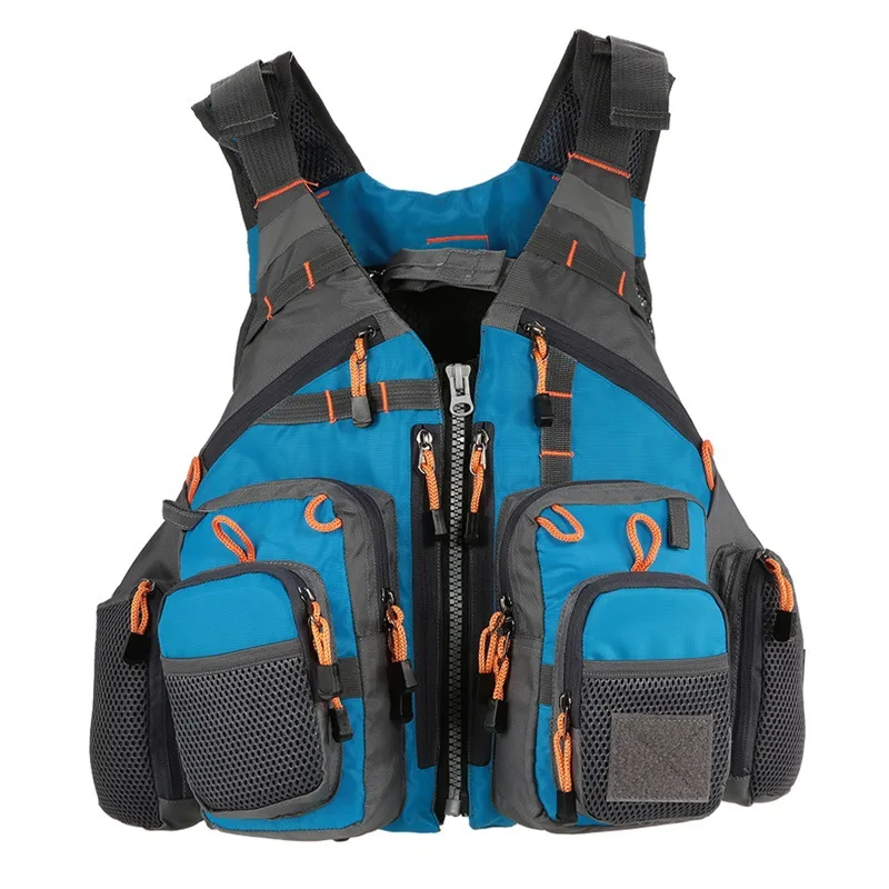 

Outdoor Life Vest Men Mesh Breathable Swimming Life Jackets Safety Adjustable Detachable Vests One Size Sports Diving Fishing