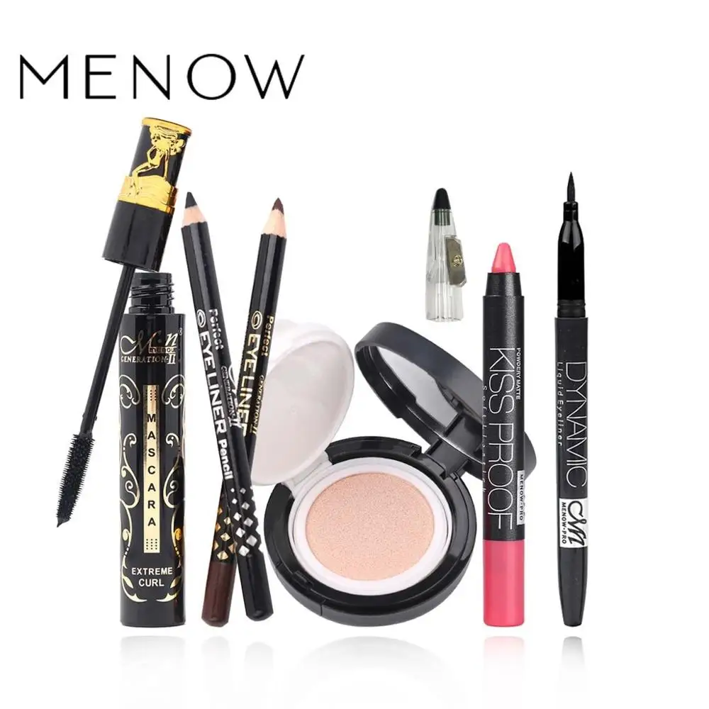 Make-up four-piece set mascara cushion lipstick eyeliner combination set beauty tools