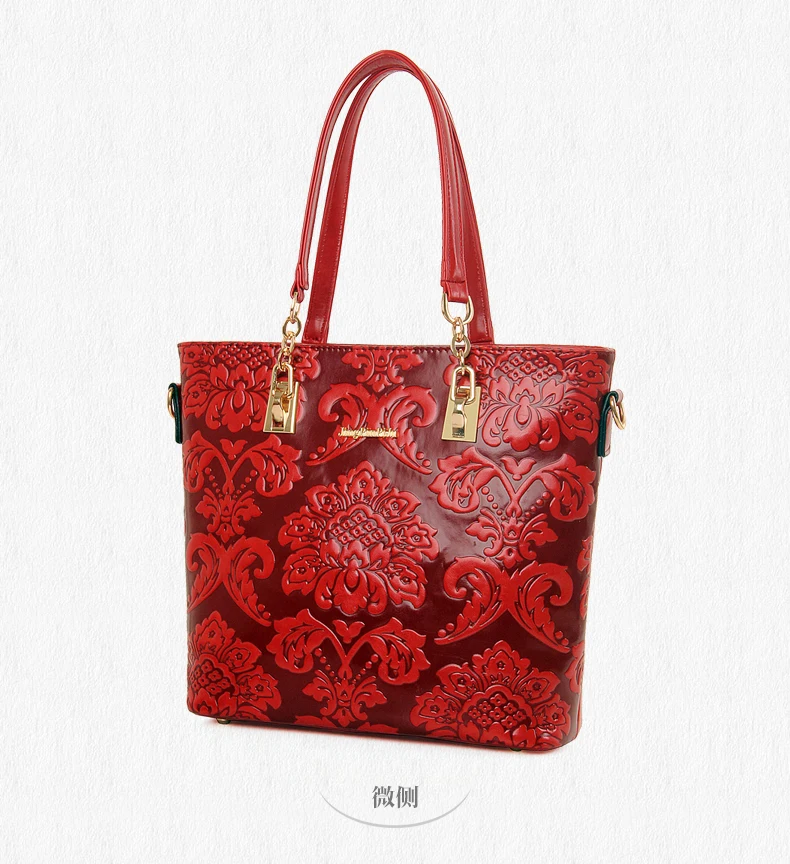6 шт./партия из искусственной кожи композитная сумка с тиснением в китайском стиле женская сумка-мессенджер модная сумка на плечо кошелек ST05