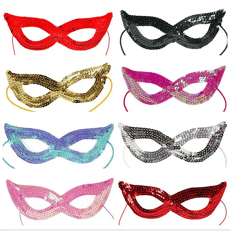 Woman Girl Lady Cat Sequin Shining Eye Mask Fancy Dress Masked Ball Masquerade Party Mask