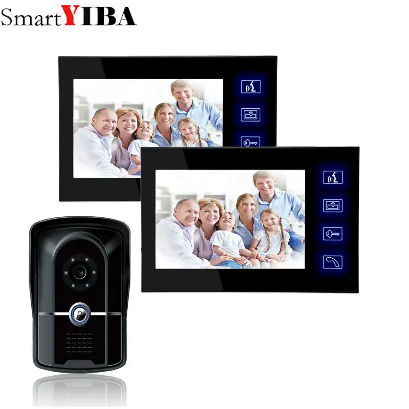 SmartYIBA 7 дюймовый сенсорный дисплей дверной звонок визуальный домофон домашний