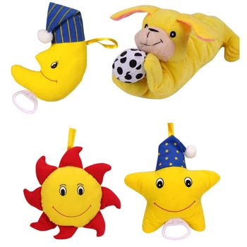 

Toddler Baby Star Sun Moon Pattern Plush Stuffed Doll Kids Sleeping Comfort Musical Crib Mobile Toys Gifts For Children Birthday