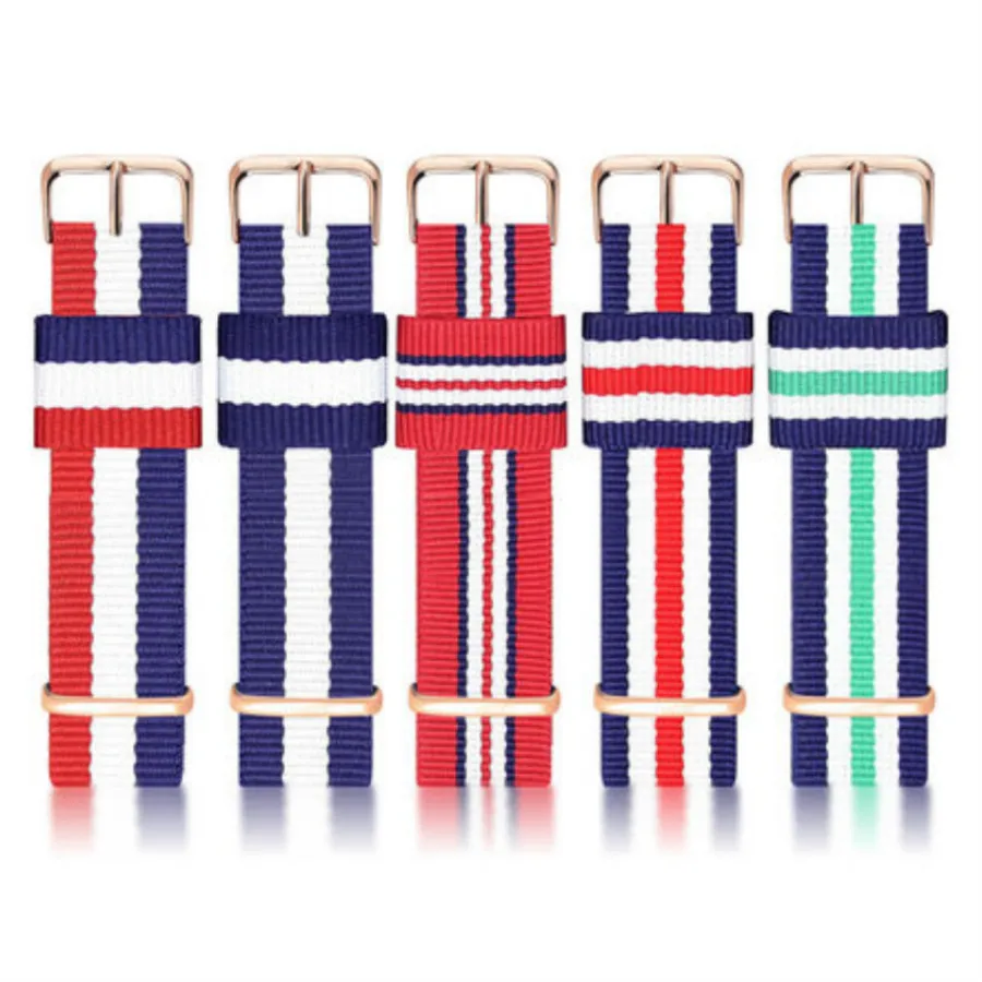 Top Quality luxury watchband 18mm 20mm colorful nato nylon strap for dw watch mujer strap on for hours Top Quality luxury watchband 18mm 20mm colorful nato nylon strap for dw watch mujer strap on for hours