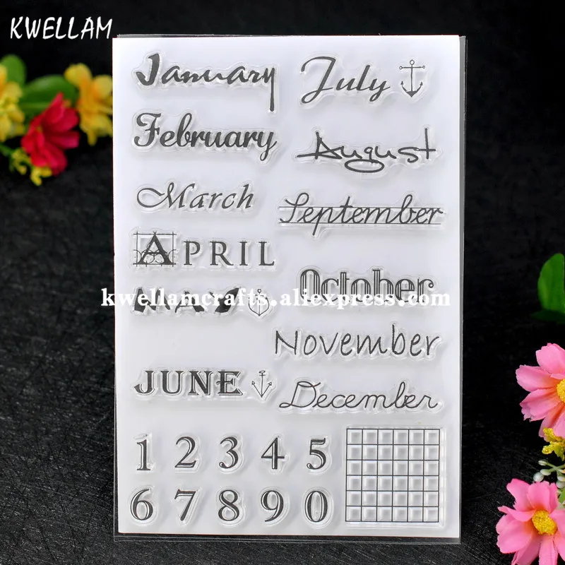 Month January December Numbers 09 Scrapbook Diy Photo Cards Account