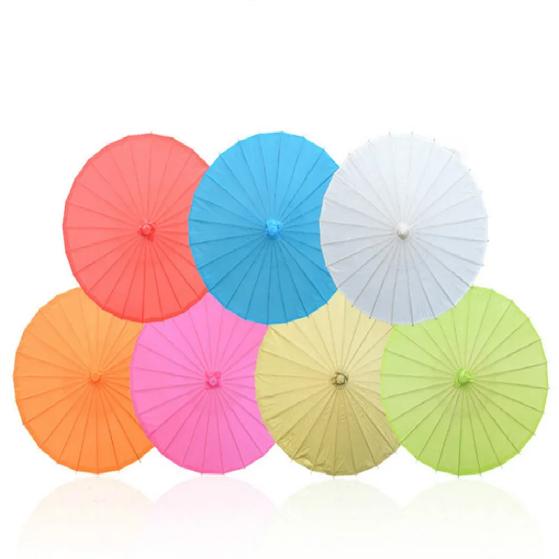 

New 20/30/40/60/80cm Handmade Colored Paper Umbrella Traditional Kids DIY Painting Paper Umbrella Decor Arts and Crafts Supplies