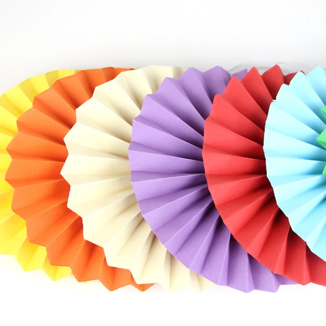 40CM Mixed Colour Chinese Tissue Paper Flower Fan Fancy Decorative Flowers for Wedding Decorations Baby Showers Supplies