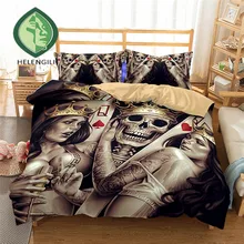 HELENGILI 3D Bedding Set skull Print Duvet cover set lifelike bedclothes with pillowcase bed set home Textiles #2-01 HELENGILI 3D Bedding Set skull Print Duvet cover set lifelike bedclothes with pillowcase bed set home Textiles #2-01