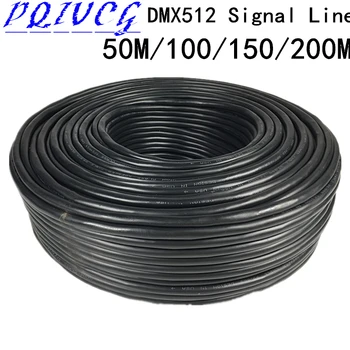

50M/100M/150M/200M DMX signal lines 3-PIN DMX cable professional stage lighting dj equipment signal line