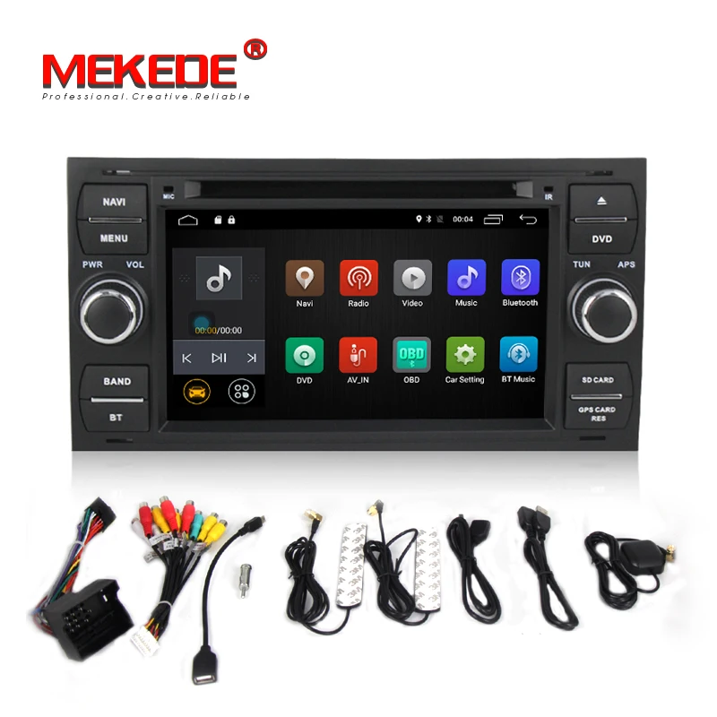 

MEKEDE 2GRAM 16G ROM Android7.1 Car DVD Player For Ford/Focus/Mondeo/Transit/C-MAX/Fiest With GPS Navigation Radio BT 1080P+MAP