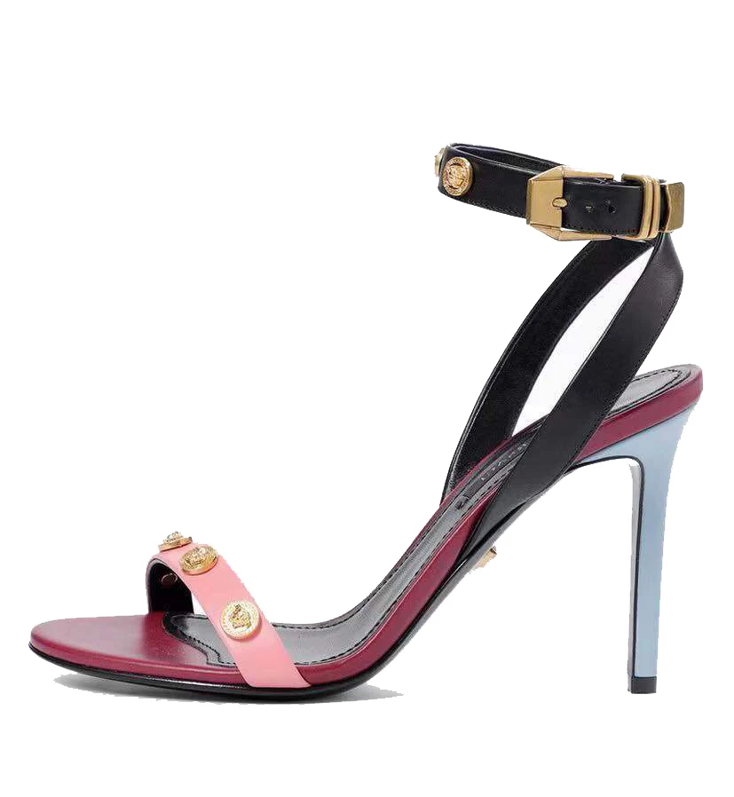

2019 Simple Fashion Ankle Strap Studed Sandals Sexy Stiletto Heel Slim Fit Formal Dress Shoes Celebrity Shoes Women