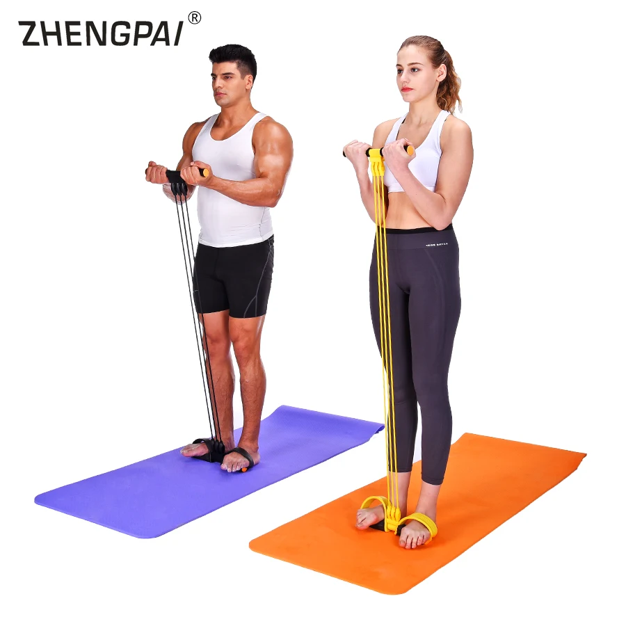 ZHENGPAI Unisex Three Elastic Band Fitness Resistance Band Rope