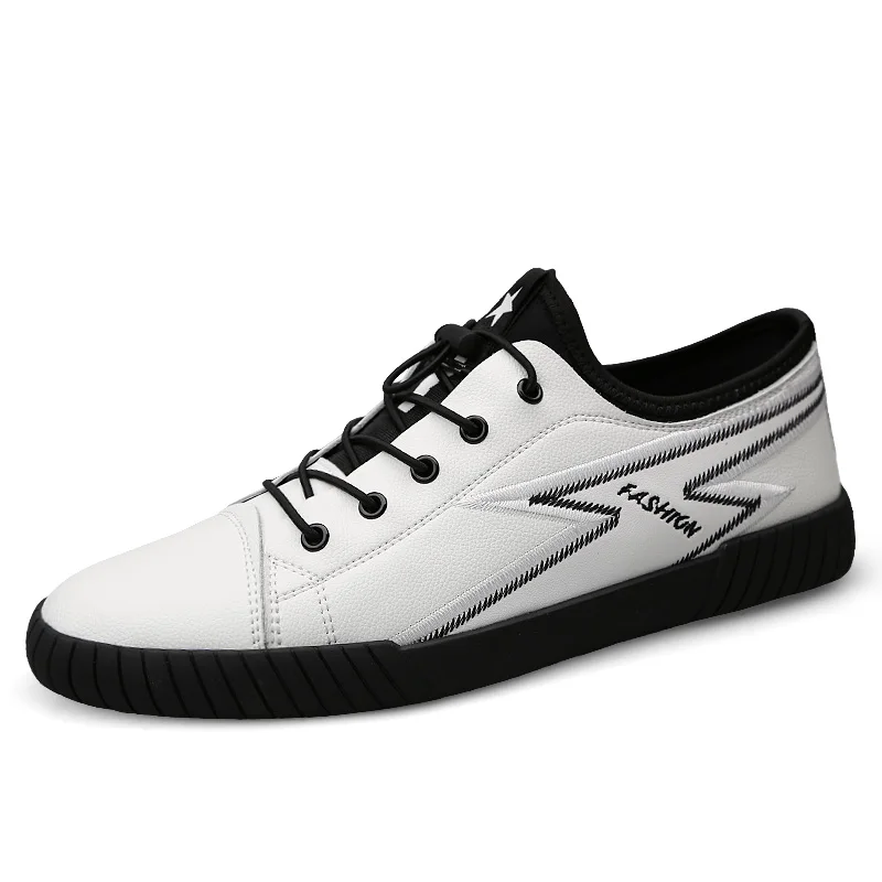 K TUO New Men's Spring Skateboarding Shoes Genuine Leather Sport Shoes