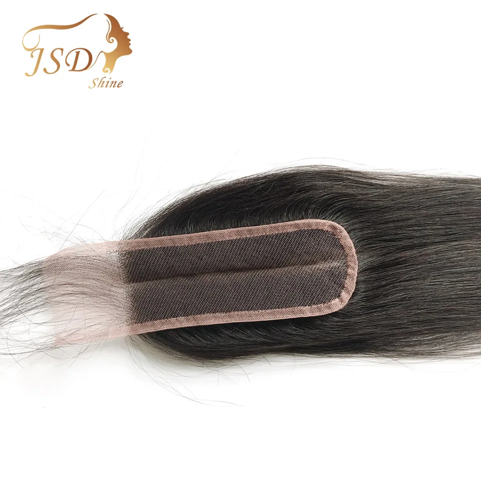 JSDshine натуральные волосы застежка бразильский прямо закрытие 2*6 Кружева Закрытие 100% Remy прямые натуральные волосы Закрытие с волосами