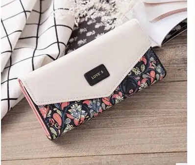 Femme Long 1 Portefeuille Mode Dame 4 Pcs Femelle Style 2 3 Rapide Coréenne Bourse 30 De 5 Patchwork Fedex Floral Casual Pu Impression lot AxqHvZY