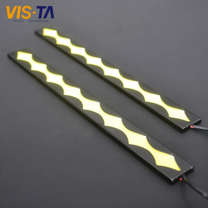 

2pcs/lot 12V Tuna Shape LED COB Car Auto DRL Driving Daytime Running Lamp Fog Light White Suitable For Mercedes/Ford/Land Rover