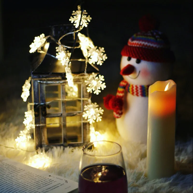 Снежинка цветы Солнечная гирлянда сказочные огни водонепроницаемые наружные украшения для дома и сада рождественские украшения для праздника