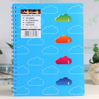 Perfect Spiral Notebook paper A6 A5 A4 100 sheets Diary planner Creative Notepad Office School Supplies - Цвет: Blue