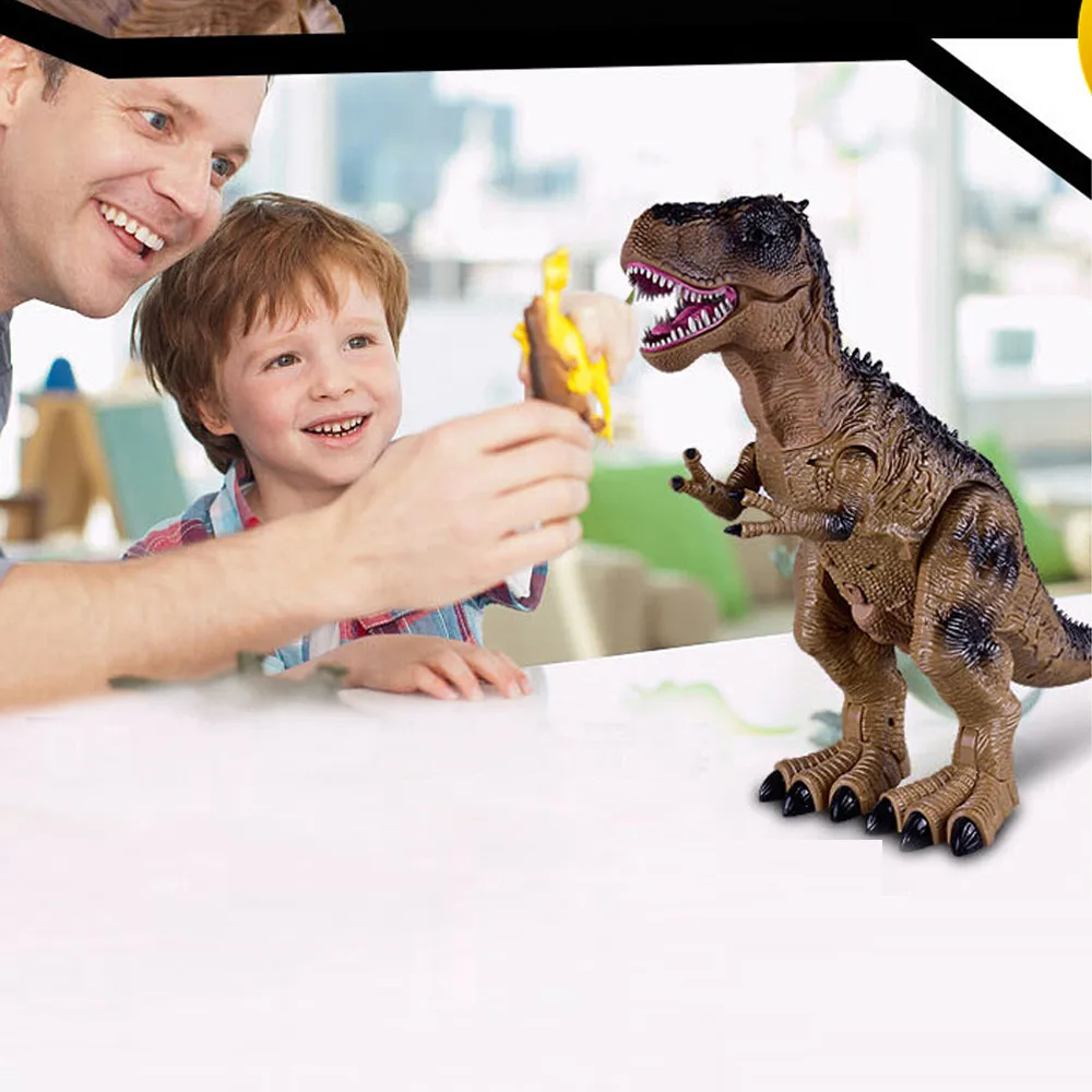 Новое поступление пульт дистанционного управления ходьба динозавр игрушка огонь дыхательный спрей воды Рождественский подарок игрушки# M30