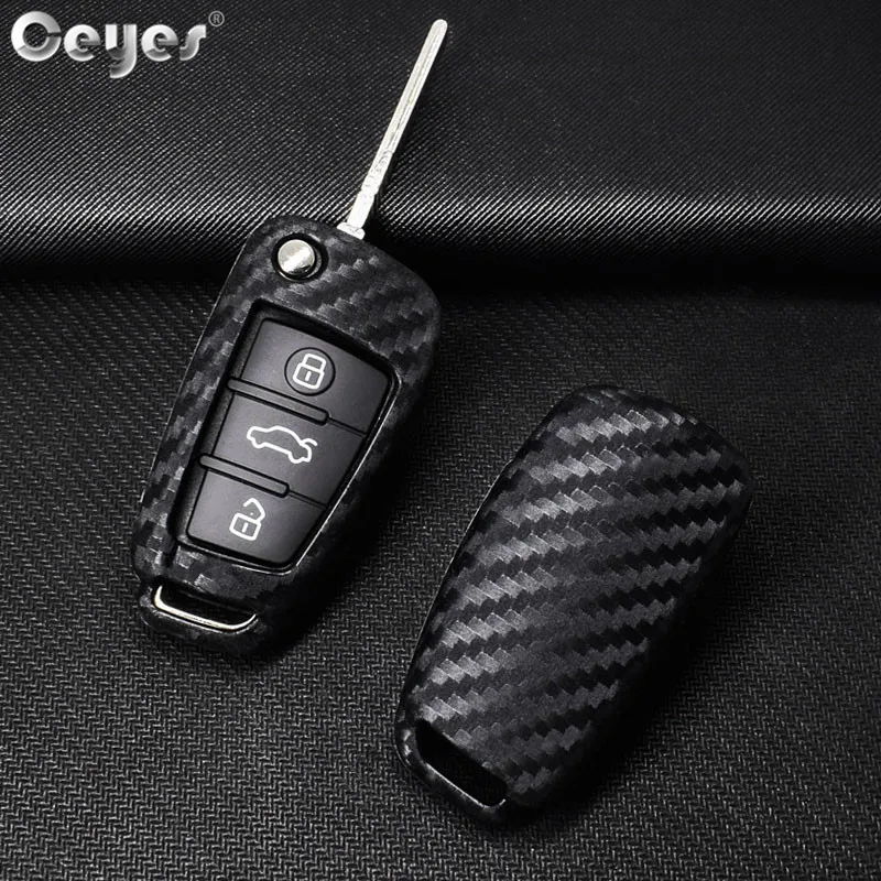 Ceyes Car-Styling Auto Protection Key Shell Carbon Fiber Cover Case For Audi TT A7 A4 A4L 8S B9 Q5 A6L A5 A8 Q3 Q7 Accessories цена Ceyes Car-Styling Auto Protection Key Shell Carbon Fiber Cover Case For Audi TT A7 A4 A4L 8S B9 Q5 A6L A5 A8 Q3 Q7 Accessories цены онлайн