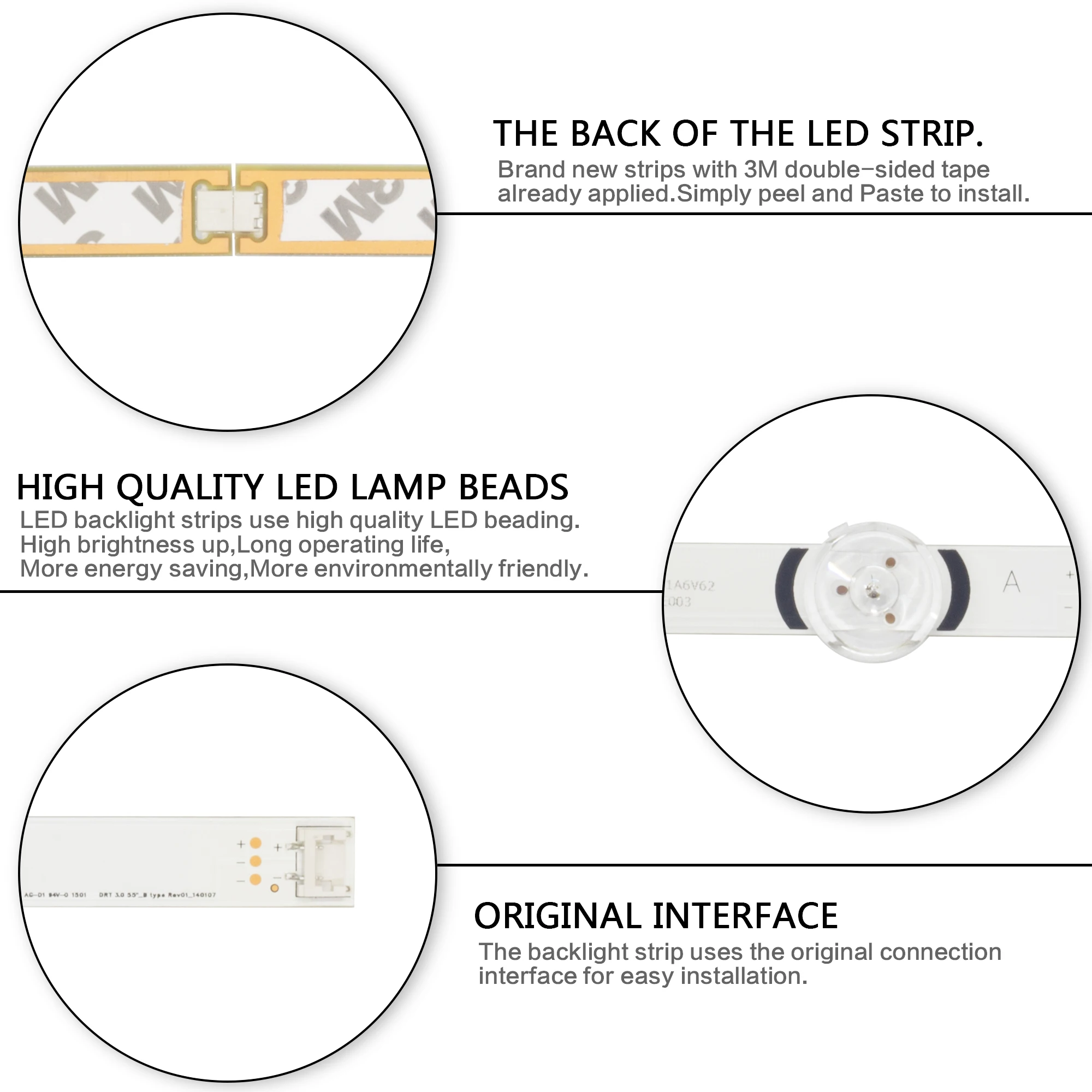 Светодиодный полосы для LG Innotek DRT 3,0*55*_ A/B Тип Rev01 55LB561V 55LB652T LC550DUE LG55LF5950 55LY320C 55LB5700 55LF6500 55LB652V