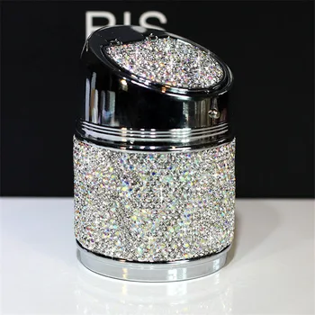 

Diamond Car Ashtray Shiny Auto Ashtray With Cover For Car Great Gift For Women Girls