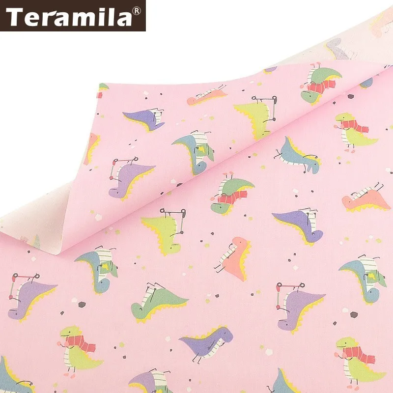 Teramila мультфильм Динозавр дизайн 100% хлопок Ткань DIY Лоскутная Подушка Детская