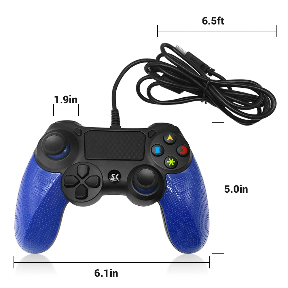 Для PS4 игровой проводной контроллер USB геймпад несколько джойстиков вибрационная ручка 1 м кабельный геймпад для iPhone PC для PS4/PS3/PS2