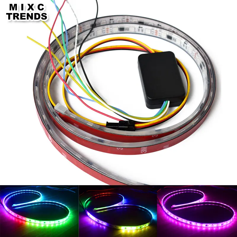 MIXC TRNEDS Новый 120 см Кристалл силиканый рукав 5050 RGB светодиодный Автомобильный