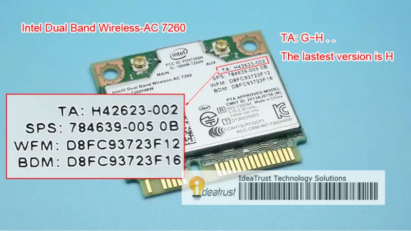 Brand new for Intel 7260 Intel7260 7260AC 7260HMW 2 4 5G 867M Bluetooth 4 0 Mini