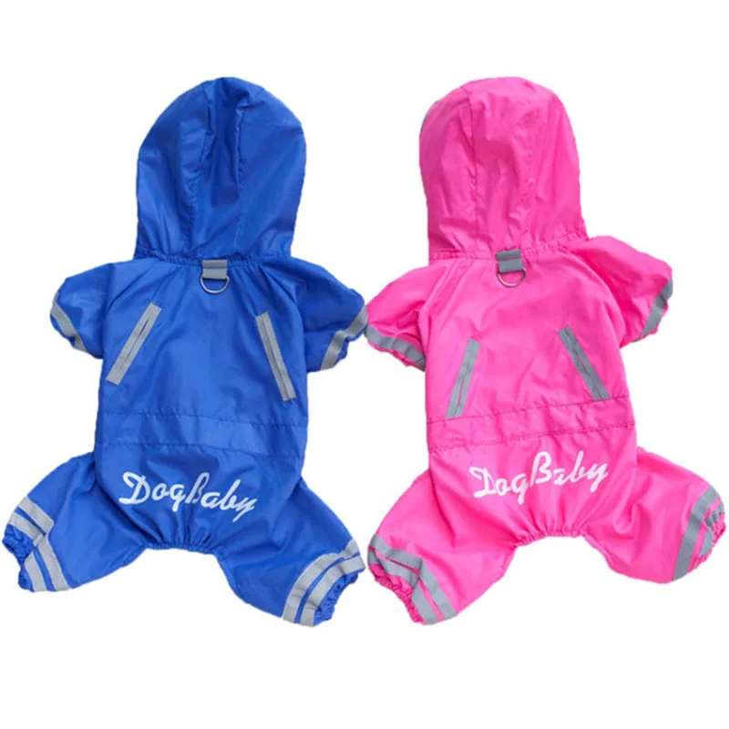 

Pet Dog Raincoat Reflective Four Legs Dog Puppy Waterproof Coat and Jacket Breathable Mesh Pet Cat Small Dog Rain Coat Jacket